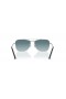 Ray-Ban RB3636 Nový Karavan XL (58 - 15) s Modrým šošovky a Strieborný rám slnečné Okuliare