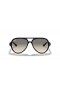 Ray-Ban RB4125 Mačky 5000 Classic M (59 - 13) s Šedé šošovky a Čierny rám slnečné Okuliare