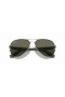 Ray-Ban RB3523 L (59 - 17) s Zelené šošovky a Strieborný rám slnečné Okuliare