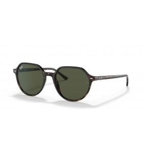 Ray-Ban RB2195 Thalia S (53 - 18 rokov), Zelené šošovky a Korytnačka rámom slnečné Okuliare