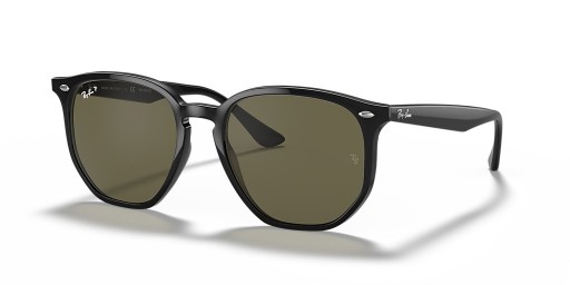 Ray-Ban RB4306L(54-19 일)녹색 렌즈 및 프레임 검 선글라스