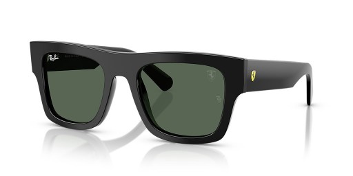 Ray-Ban RB2217M Scuderia 페라리 컬렉션 L(53-21)그린 렌즈 및 프레임 검 선글라스