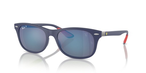 Ray-Ban RB4607M Scuderia 페라리 컬렉션 L(55-17)으로 렌즈 회색과 파란색 구조 색안경