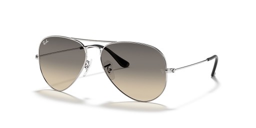 Ray-Ban RB3025 억만 장자 그라데이션 XL(58-14)그레이트 렌즈와 은색 구조 색안경