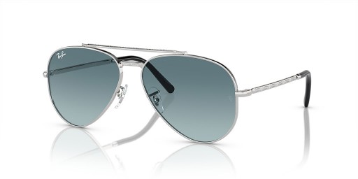 Ray-Ban RB3625 새로운 비행 L(58-14)으로 렌즈 블루와 은색 구조 색안경