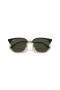 Ray-Ban RB4416 새로운 Clubmaster XL(53 분-20 분)녹색 렌즈 및 프레임 검 선글라스
