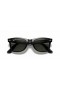 Ray-Ban RB2140F 원 Wayfarer 클래식 XL(54-18 일)녹색 렌즈 및 프레임 검 선글라스