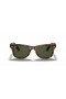Ray-Ban RB4340Wayfarer 편 M(50-22 일)녹색 렌즈와 거북이는 프레임 선글라스