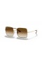 Ray-Ban RB1971 스퀘어 1971 년 Classic L(54-19)으로 브라운 렌즈 및 프레임이 금 선글라스