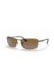 Ray-Ban RB3498XXL(61-17)으로 브라운 렌즈와 은색 구조 색안경