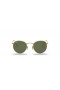 Ray-Ban RB3447N 평 라운드 렌즈 L(53-21)그린 렌즈 및 프레임이 금 선글라스