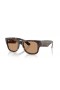 Ray-Ban RB0840S 메가 Wayfarer 여름 캡슐 M(51-21)으로 브라운 렌즈와 거북이는 프레임 선글라스