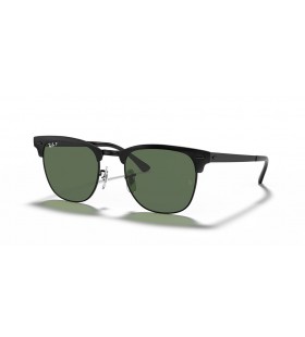 Ray-Ban RB3716Clubmaster L 금속(51-21)그린 렌즈 및 프레임 검 선글라스