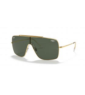 Ray-Ban RB3697 날개 II XXL(0-135)녹색 렌즈 및 프레임이 금 선글라스