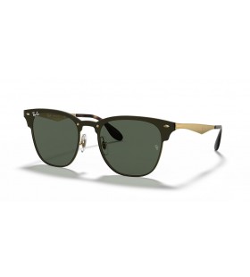 Ray-Ban RB3576N 불꽃 Clubmaster XXL(0-147)녹색 렌즈 및 프레임이 금 선글라스