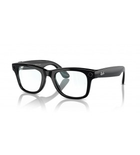Ray-Ban RW4006Ray-Ban|메타 Wayfarer M(50-22 일)을 투명한 렌즈 및 프레임 검 선글라스