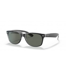 Ray-Ban RB2132New Wayfarer í´ëž˜ì‹ M(55-18 ì¼)ë…¹ìƒ‰ ë Œì¦ˆ ë° í”„ë ˆìž„ ê²€ ì„ ê¸€ë¼ìŠ¤