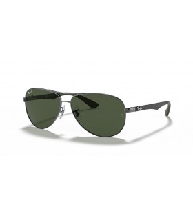 Ray-Ban RB8313 íƒ„ì†Œ ì„¬ìœ  XL(61-13 ì¼)ë…¹ìƒ‰ ë Œì¦ˆì™€ ì€ìƒ‰ êµ¬ì¡° ìƒ‰ì•ˆê²½