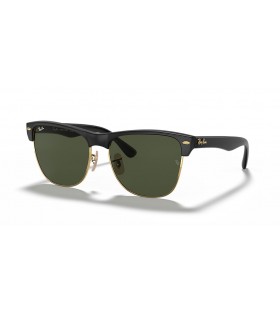 Ray-Ban RB4175Clubmaster 대형 L(57-16 일)녹색 렌즈 및 프레임 검 선글라스