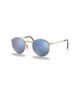 Ray-Ban RB3447N 평 라운드 렌즈는 S(50-21)색으로 렌즈 및 프레임이 금 선글라스