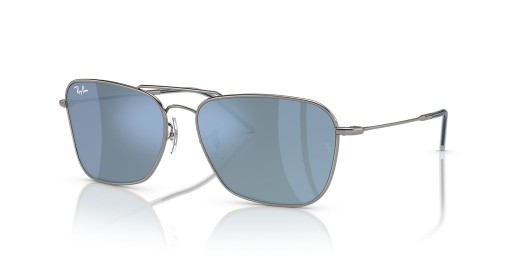 Sunčane naočale Ray-Ban RBR0102S Caravan Reverse XXL (61-15) s plavim staklima i srebrni okvir