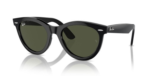 Sunčane naočale Ray-Ban RB2241 Wayfarer Way L (51-21) sa zelenim staklima i crni okvir