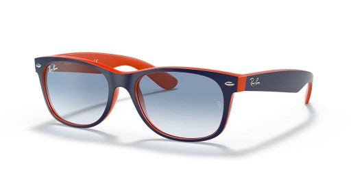 Sunčane naočale Ray-Ban RB2132 New Wayfarer Color Mix M (55-18) s plavim staklima i plavi okvir