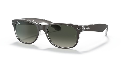 Ray-Ban RB2132 New Wayfarer Color Mix M (55 - 18) with Grey lenses and Silver frame Sunglasses