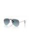 Sunčane naočale Ray-Ban RB3625 New Aviator L (58-14) s plavim staklima i srebrni okvir