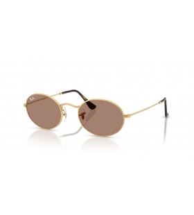 SunÄane naoÄale Ray-Ban RB3547 Oval Metal Summer Capsule M (51-21) s ljubiÄastom leÄ‡e i zlatni okvir