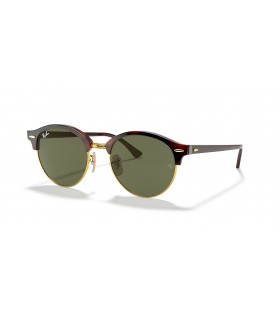 Sunčane naočale Ray-Ban RB4246 Clubround Classic M (51-19) sa zelenim staklima i черепаховой okvir
