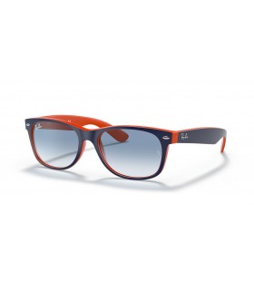 SunÄane naoÄale Ray-Ban RB2132 New Wayfarer Color Mix M (55-18) s plavim staklima i plavi okvir