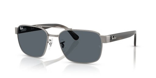Ray-Ban RB3751 L (58 - 17) med Blå linser och Silver ram Solglasögon