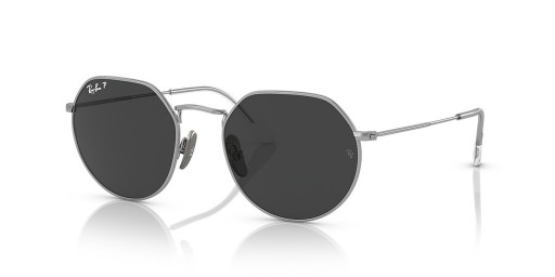 Ray-Ban RB8165 Jack Titan M (53 - 20) med Svarta linser och Silver ram Solglasögon