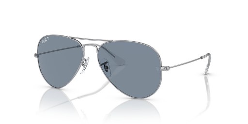 Ray-Ban RB3025 Aviator Classic XL (58 - 14) med Blå linser och Silver ram Solglasögon