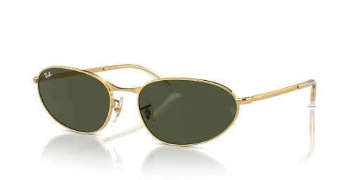 Ray-Ban RB3734 XL (59 - 18) med Gröna linser och Guld ram Solglasögon