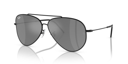Ray-Ban RBR0101S Flygare Omvänd L (59 - 11) med Silver linser och Svart ram Solglasögon