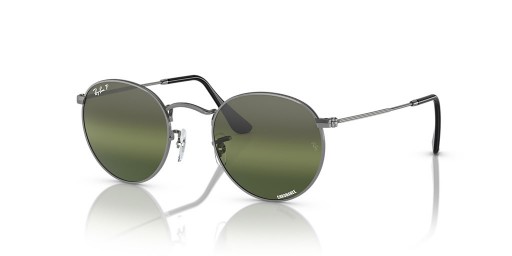 Ray-Ban RB3447 Runda Metall Chromance L (53 - 21) med Silver linser och Silver ram Solglasögon