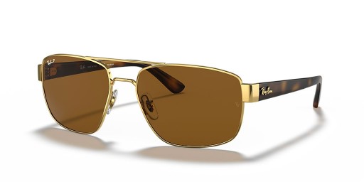 Ray-Ban RB3663 XL (60 - 17) med Bruna linser och Guld ram Solglasögon