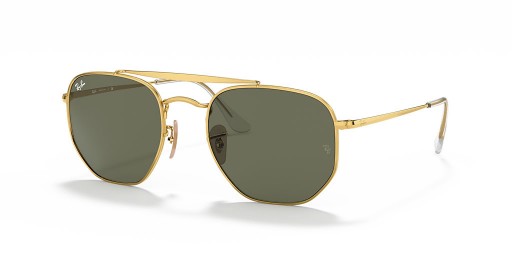 Ray-Ban RB3648 Marskalk L (54 - 21) med Gröna linser och Guld ram Solglasögon
