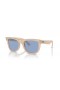 Ray-Ban RBR0502S Wayfarer Omvänd M (53 - 20) med Blå linser och Beige ram Solglasögon