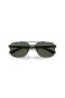 Ray-Ban RB3701 XXL (59 - 17) med Gröna linser och Svart ram Solglasögon