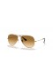 Ray-Ban RB3025 Aviator Lutning XL (58 - 14) med Bruna linser och Guld ram Solglasögon
