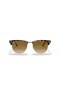 Ray-Ban RB3016 Clubmaster Fleck L (51 - 21) med Bruna linser och Tortoise frame Solglasögon