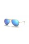 Ray-Ban RB3025 Aviator Flash Linser XXL (62 - 14) med Blå linser och Guld ram Solglasögon