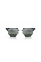 Ray-Ban RB4416 Nya Clubmaster XL (53 - 20) med Silver linser och Blå ram Solglasögon