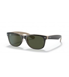 Ray-Ban Nya Wayfarer RB2132 FÃ¤rg Mix M (55 - 18) med GrÃ¶na linser och Svart ram SolglasÃ¶gon