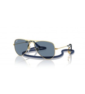 Ray-Ban RB9506S Flygare Barn L (52 - 14) med Blå linser och Guld ram Solglasögon
