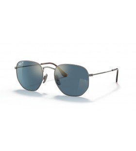 Ray-Ban RB8148 Sexkantiga Titan M (51 - 21) med BlÃ¥ linser och Silver ram SolglasÃ¶gon