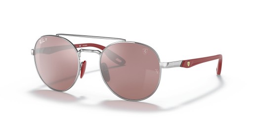 Ray - Ban RB3696M Scuderia Ferrari Koleksiyonu S (51-20) Gümüş lensli ve Gümüş çerçeveli Güneş Gözlüğü